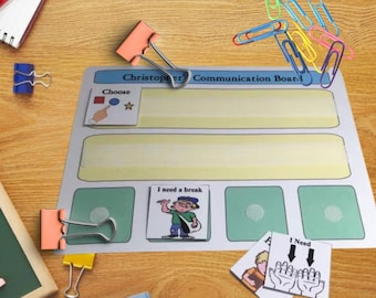 Autism Communication Board | AAC Core Word Visual Supports, Speech Therapy Tool