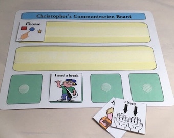 Pannello di comunicazione di grandi dimensioni per aiuti visivi, PECS per l'autismo, schede di comunicazione