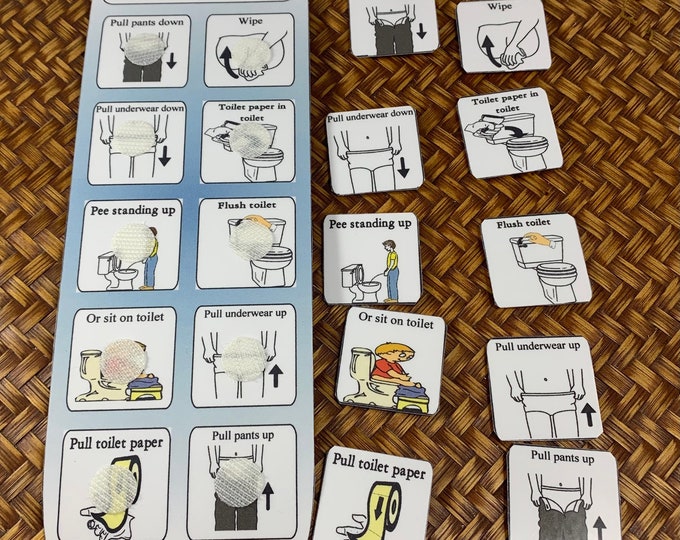 Autism PECS, Visual Schedule Hygiene Routine for Kids-potty Training ...