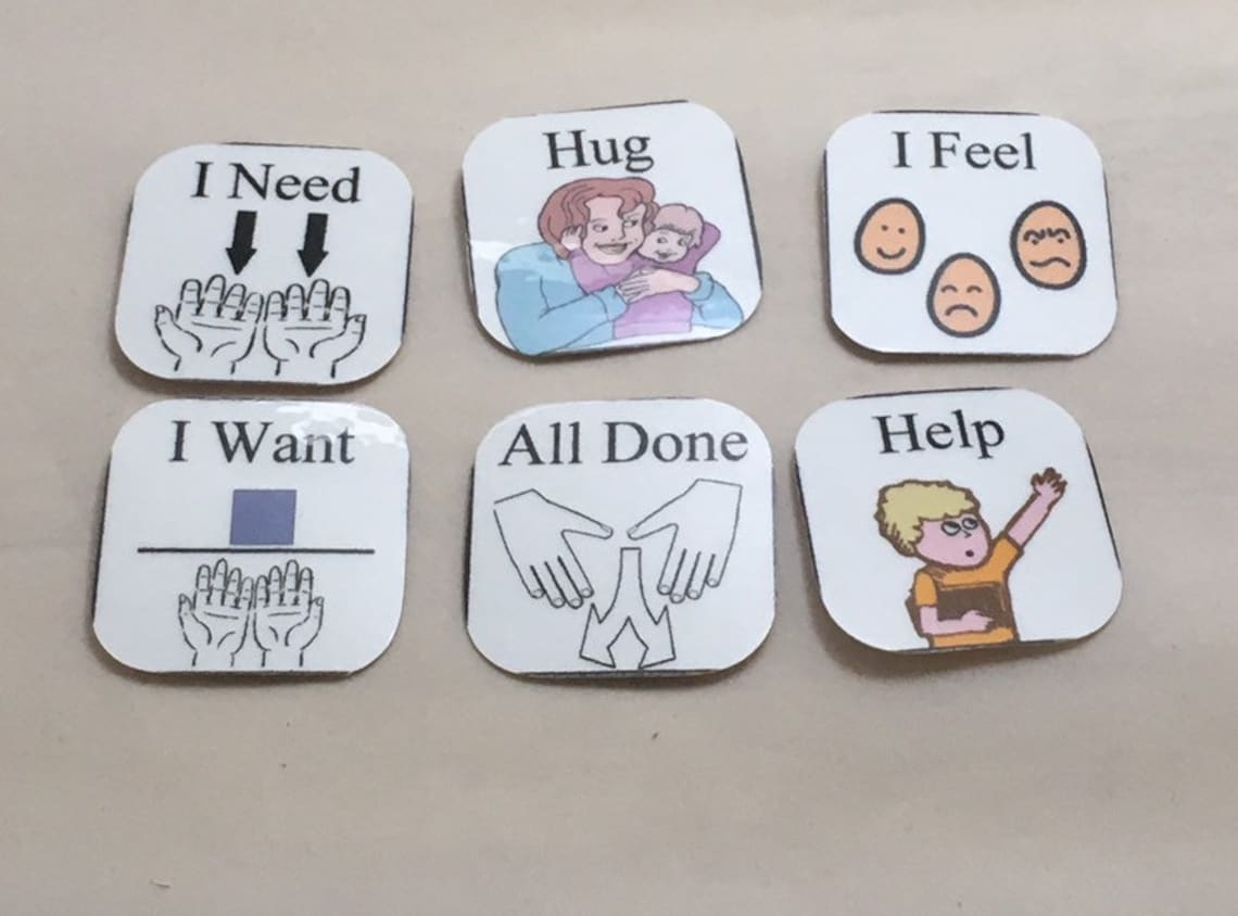 Medium Large Visual Aid Communication Board With Autism PECS Etsy