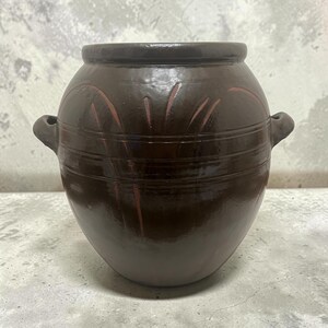 Vintage Large Korean Ognni Pottery Jar Food Storage Kimchi Fermentation No Lid