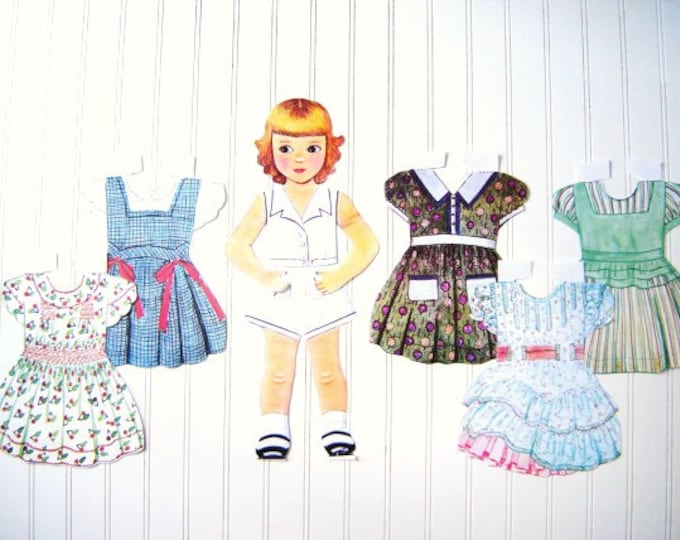 Vintage Wall Hanging Large Paper Doll and Dresses Set Etsy