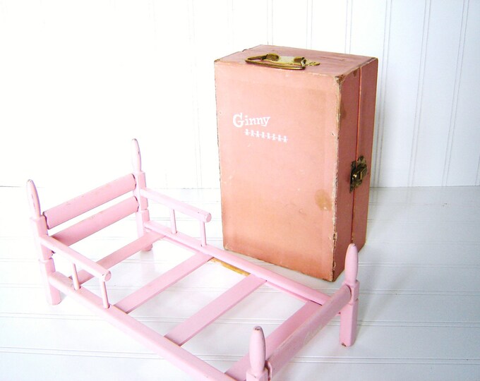 Vintage 1950's Ginny Doll Trunk and Bed Set Etsy