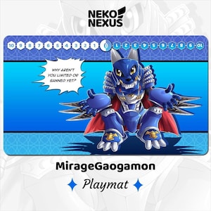 Playmat MirageGaogamon - Digimon Card Game - 14"X24" / 34,5X59 cm