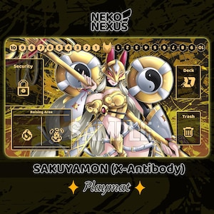 Playmat Sakuyamon (X-Antibody) - Digimon Card Game 14"X24" / 34,5X59x0.3 cm