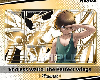 Playmat - Endless Waltz: The Perfect Wings - Gundam Card Game - 14&quot;X24&quot; / 35X60x0.2cm