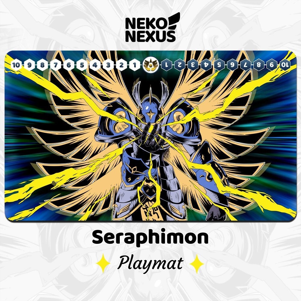 Playmat - Mousepad - Seraphimon  DCG  24" X 14" (600 X 350 X 2 Mm) - Etsy