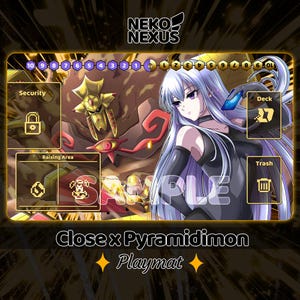 Playmat Close and Pyramidimon - Digimon Card Game - 14"X24" / 35X60x0.2cm