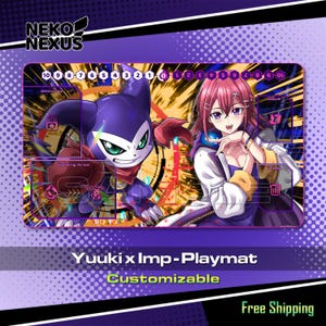 Playmat - Mousepad - Yuuki and Impmon - DCG – 24" x 14" (600 x 350 x 2 mm)
