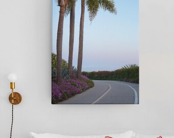 California Sunset Canvas Print: Montecito Beach Trail Wall Art