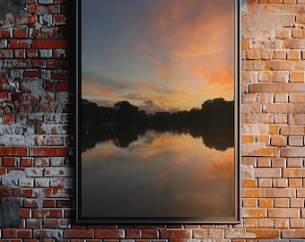 LSU Lake Sunset Framed Poster