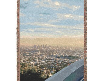 Los Angeles Cityscape Woven Blanket