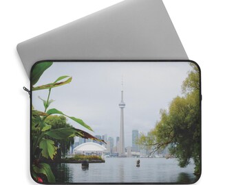 Toronto CN Tower Skyline Laptop Sleeve: Protective Travel Case