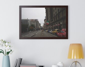 San Francisco Wall Art - Framed Cityscape Matte Poster (Black, Walnut & White finishes)