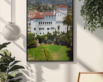 Santa Barbara Courthouse/Sunken Gardens Framed Print