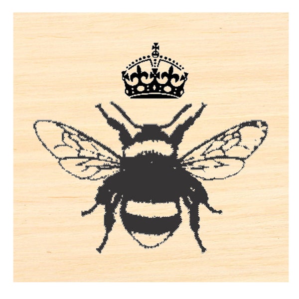 P121 Queen Bee Rubber Stamp