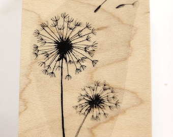 Dandelions rubber stamp P53