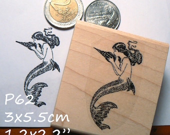 Timbro in gomma a forma di sirena P60
