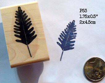 Fern leaf rubber stamp P53