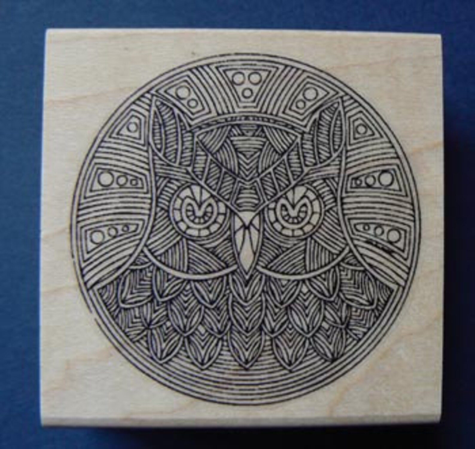 Owl Rubber Stamp WM Deep Etched P11 Etsy