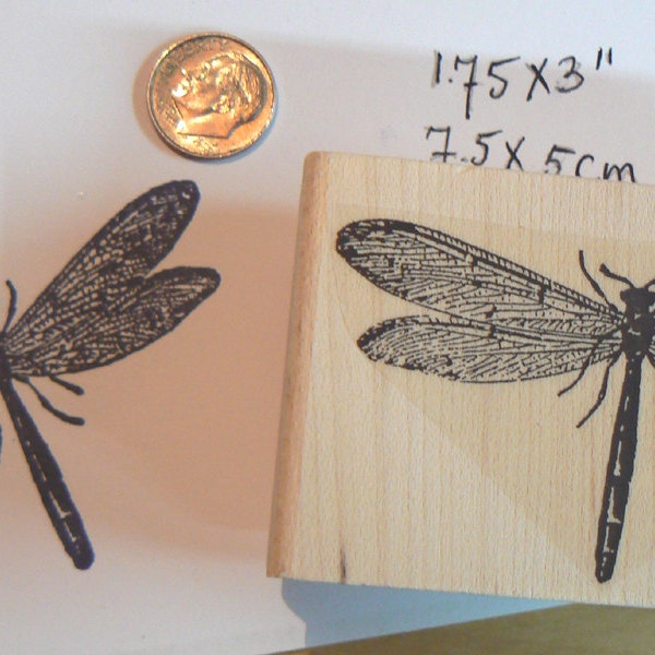 Dragonfly rubber stamp 1.75x3  WM NEW P3