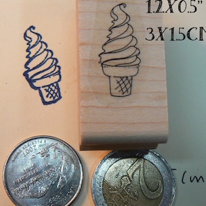 Timbro in gomma per gelato morbido in miniatura P74