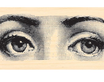 P132 Woman's Eyes rubber stamp