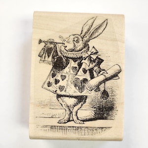 Alice no país das maravilhas coelho carimbo de borracha P6