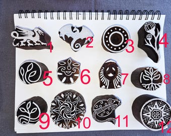 Indian Rosewood carved stamps - Pick a style! They arrived!
