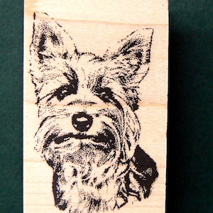 Yorkshire terrier rubber stamp Yorkie P10