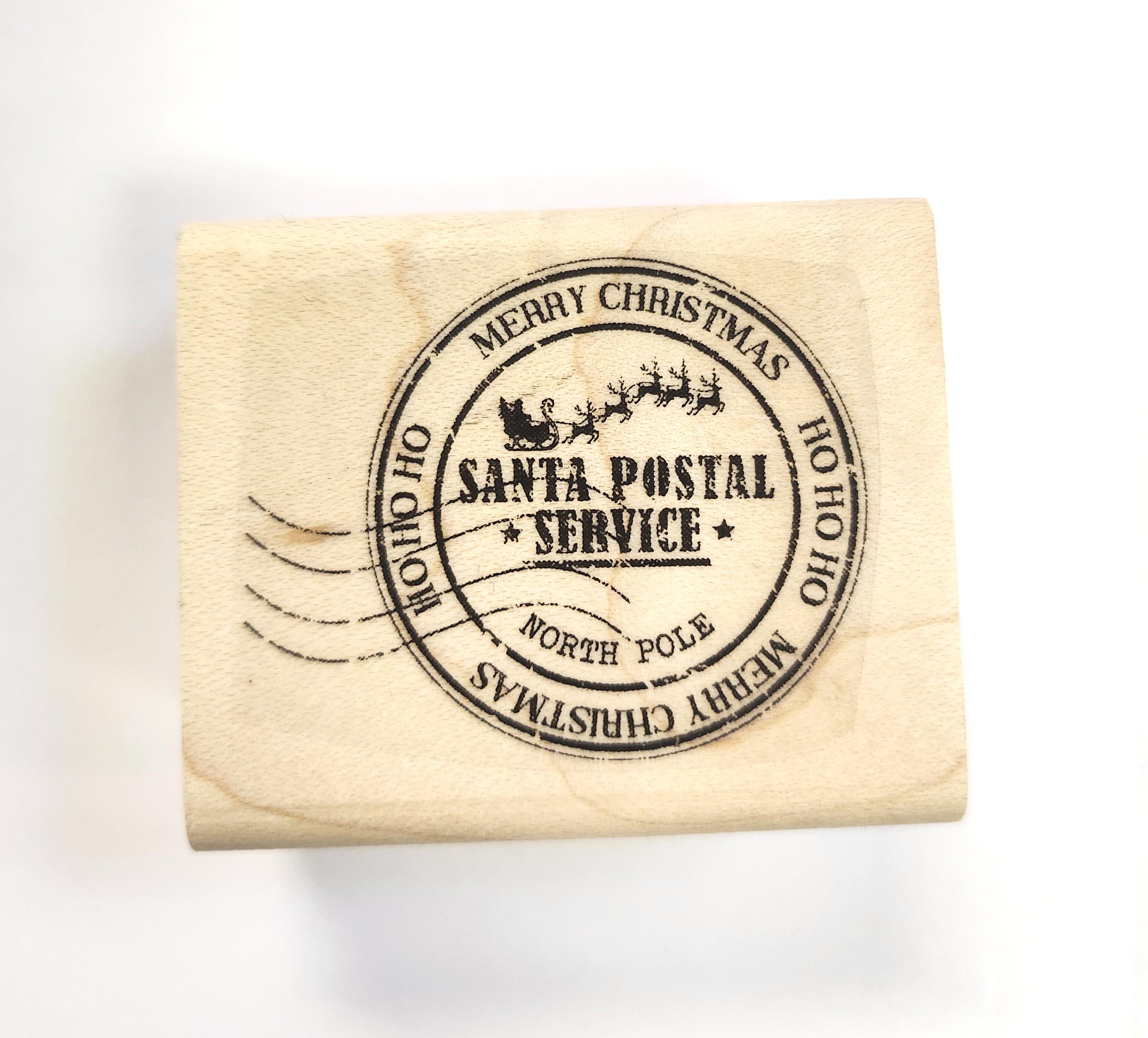Santa Postmark - Ho Ho Ho Rubber Stamp P62 - Etsy, image size:2748x2484