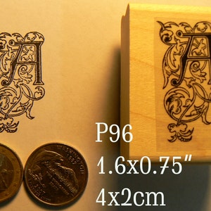 P96 Buchstabe A, Vintage Monogramm Stempel