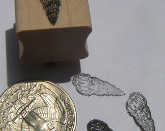 P24 Miniature seashell rubber stamp WM and deep etched