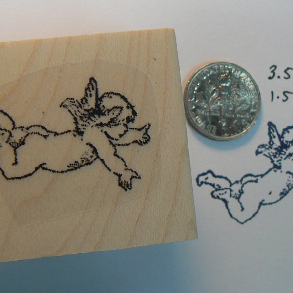 little angel rubber stamp P16