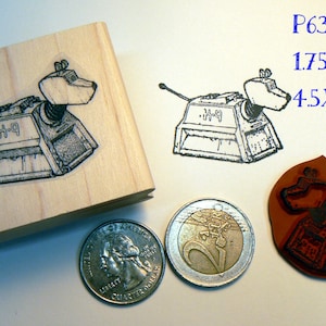 P63 K-9 dog robot rubber stamp