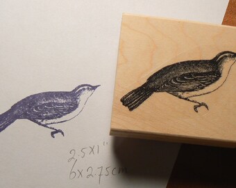P15 Wren bird rubber stamp