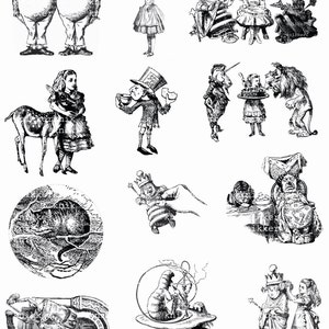 P50 Alice im Wunderland unmontierter Stempel Stempelgummi 21x30cm