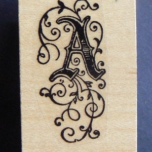 P29 Sello de goma con monograma letra A WM