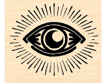 P124 Eye Rubber Stamp