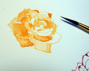 C1 Rose crystal clear rubber stamp  Great for water colouring