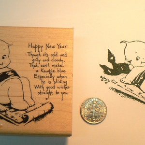 Kewpie Newyear rubber stamp P31
