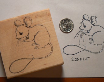 Mouse rubber stamp WM P28