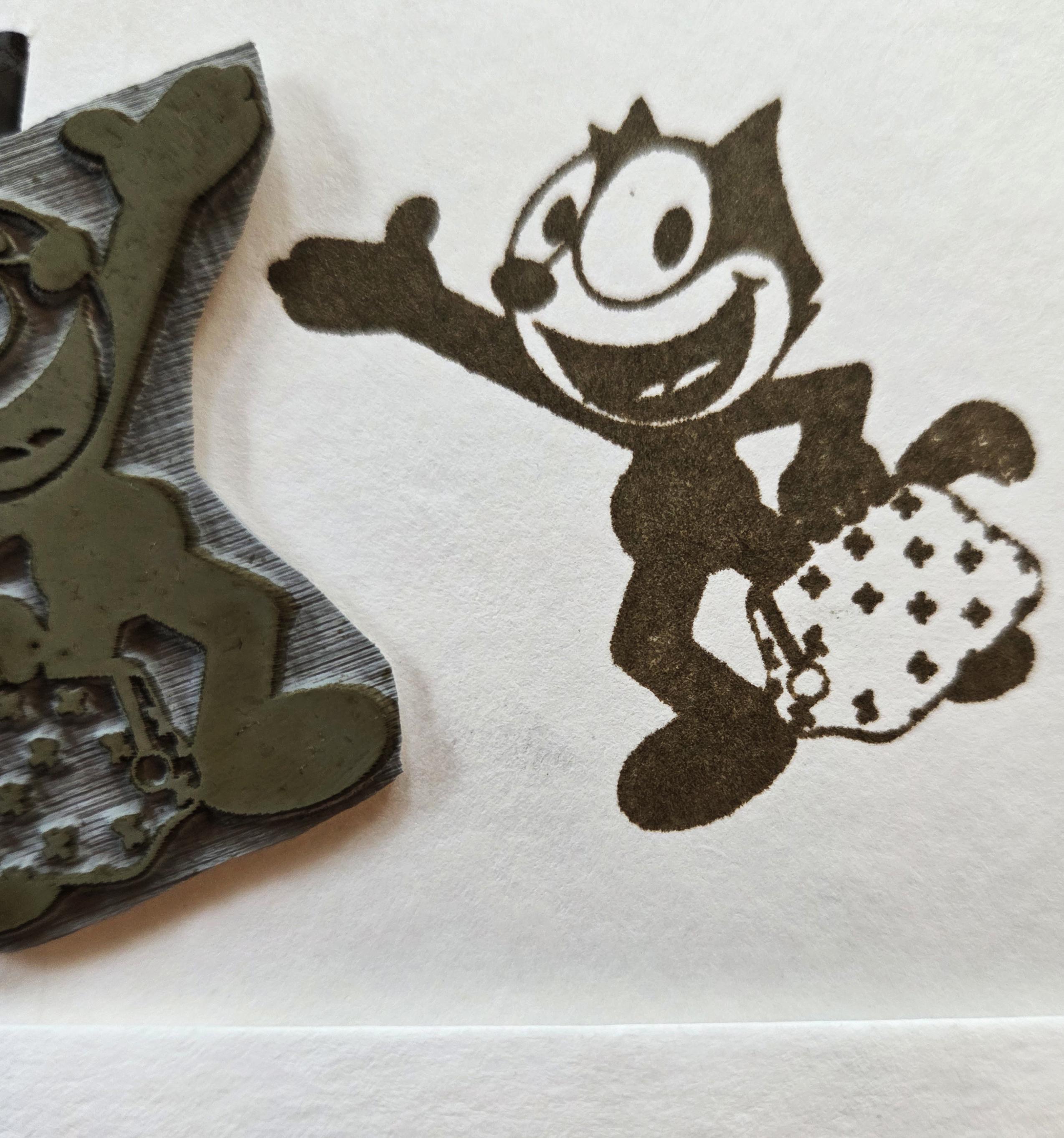 Felix the Cat With Bag- Rubber Stamp - Etsy