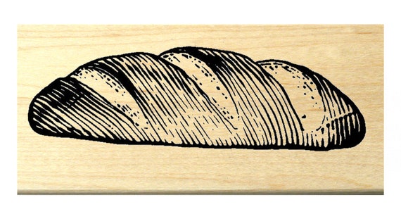 P120 Loaf of Bread Rubber Stamp