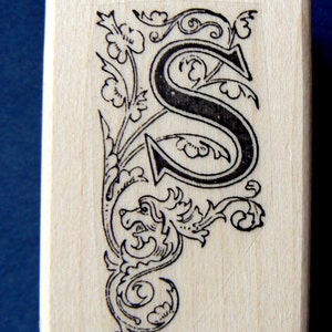 P41 Monogramm Buchstabe S Stempel Vintage