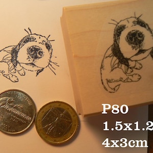 P80 puppy kisses rubber stamp