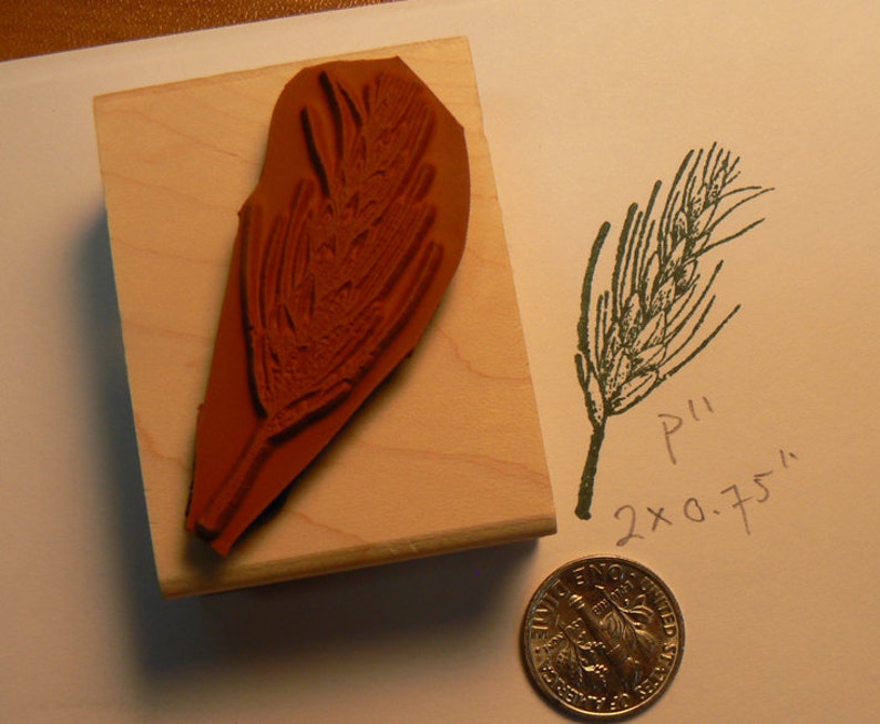 Wheat Rubber Stamp WM P11 Etsy
