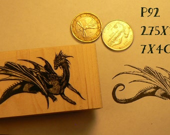 Dragon rubber stamp P92