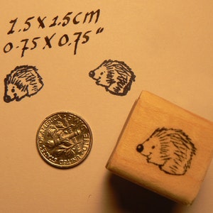 Carimbo de borracha miniatura ouriço P36