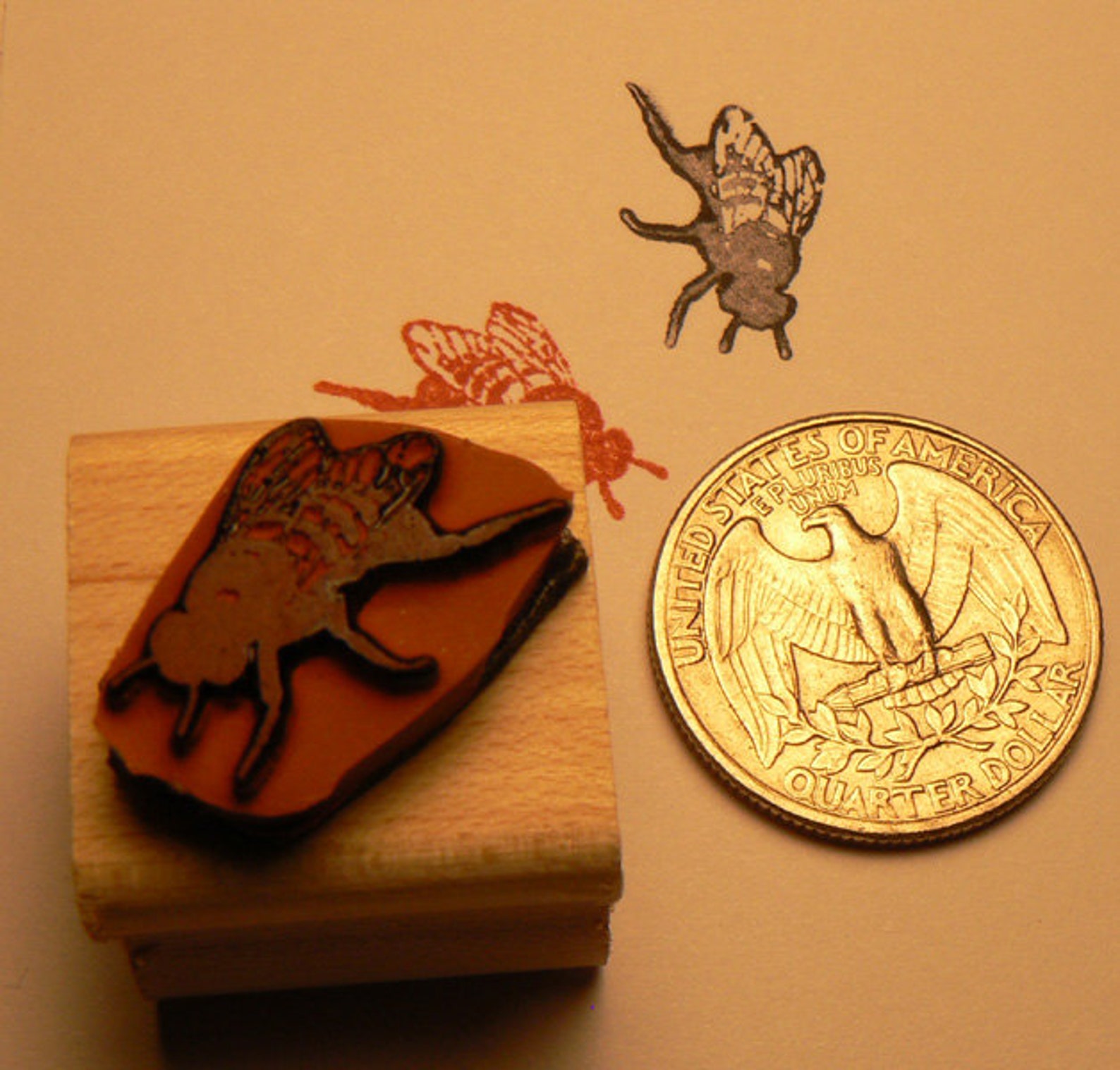 P24 Fly Rubber Stamp Miniature - Etsy